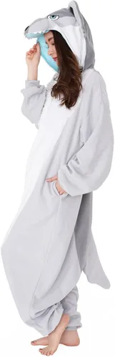 Vista 3 de Disfraz de Kigurumi de Lobo de Plata