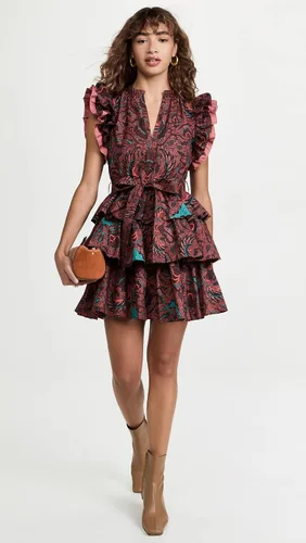 Vista 5 de Ulla Johnson Vestido Honoria para mujer, Carmín