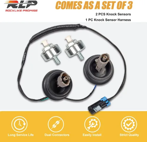 Vista 3 de RLP Kit de sensor de golpes con arnés de cableado compatible con Chevy Camaro Corvette Express Silverado 1500 2500 3500 Suburban Tahoe GMC Sierra