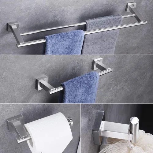 Vista 2 de Hoooh - Toallero de baño de acero inoxidable para baño, cocina, montaje en pared