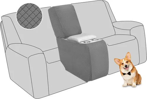 Vista 24 de ALIECOM Funda para Consola Central de Sillón Reclinable, Funda Elástica para Sofá Seccional Reclinable en Forma de L, Funda de Esquinas para Sofá