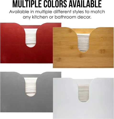 Vista 7 de Dispensador de toallas de papel de bambú, soporte para toallas de papel para montaje en pared y encimera para decoración de cocina y baño. Capacidad