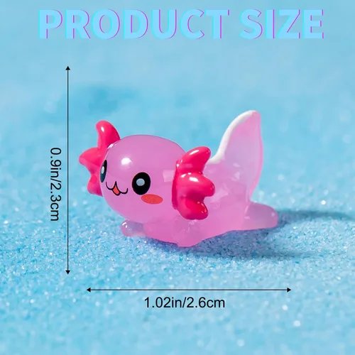 Vista 2 de KJMYYXGS 30 dijes de resina de ajolote de animales para hacer joyas 3D Kawaii lindos colgantes de ajolote DIY para llaveros, manualidades, collares
