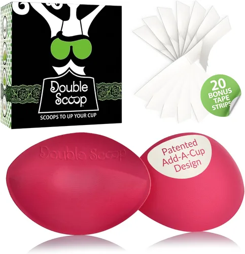 Vista 10 de Double Scoop® Insertos para sujetador de efecto push-up con tiras adhesivas de regalo, implantes mamarios instantáneos, almohadillas de repuesto