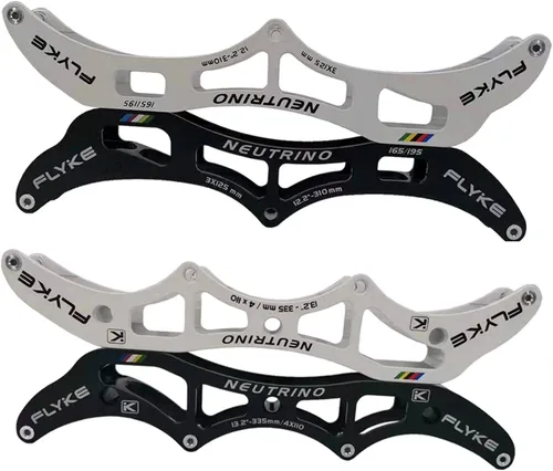 Vista 2 de NC Speed - Marcos para patines en línea, 3 ruedas de 100/110/4.921 in, 4 patines de aluminio profesionales de 90/100/4.331 in Negro 0.118 x 3.937 in