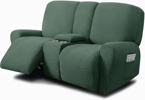 Vista 17 de ULTICOR Fundas de sofá reclinable de 8 piezas, fundas elásticas de jacquard para sofá reclinable de 3 cojines, fundas deslizables gruesas, suaves