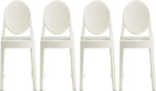 Vista 9 de 2xhome - Silla auxiliar estilo Victoria Ghost Silla de acrílico transparente (transparente), individual, juego de 1 Claro