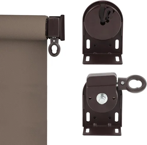 Vista 7 de Lifepefe Kit de bunge+soporte inalámbrico+cubierta de extremo nuevo, kit de soporte de montaje de repuesto universal para persiana solar