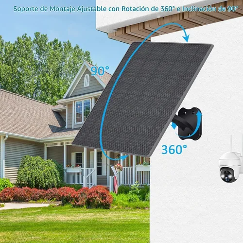 Vista 6 de Zivif el panel solar 10W para las cámaras de seguridad, cargador solar 5V Gris
