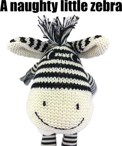 Vista 5 de Ice King Bear Peluche de cebra suave de 10 pulgadas (tejido a mano)