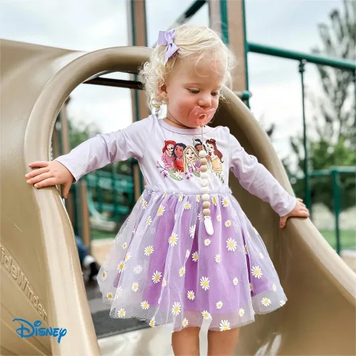 Vista 6 de Disney Vestido de tul de malla de manga larga para niña de 2 a 6 años