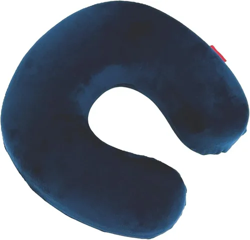 Vista 11 de Almohada de viaje en forma de U de espuma viscoelástica Soporte para el cuello Cojín de reposacabezas (negro)