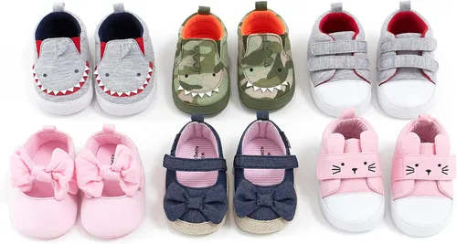 Vista 5 de Gerber Zapatos de cuna para bebé, recién nacido, niño pequeño, Mary Jane