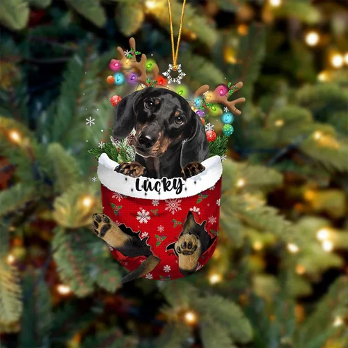 Vista 129 de Adorno de Navidad personalizado para perro Airedale Terrier en bolsillo de nieve, adorno para árbol de Navidad, idea de regalo para amantes