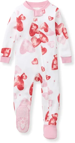 Vista 106 de Burt's Bees Baby Pijama para bebé niña, 100% algodón orgánico, pijama de una pieza, overol diagonal con cremallera, ajuste cómodo