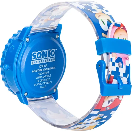 Vista 9 de Reloj digital para niños de Sonic The Hedgehog – Pantalla LED intermitente, hora fácil de leer, correa ajustable y diseño de personajes de Sonic