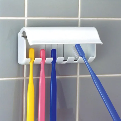 Vista 6 de Eslite Porta cepillo de dientes con tapa (blanco marfil)