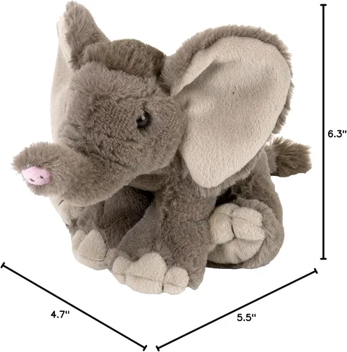 Vista 6 de Wild Republic Peluche de elefante, peluche de juguete, regalos para niños, zoológico de peluche, mimos, 8 pulgadas