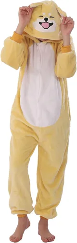 Vista 3 de Disfraz de franela para niños, disfraz de Halloween, Pascua, animales, cosplay para niñas y niños, una pieza
