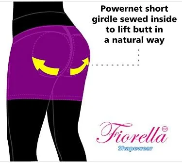Vista 6 de Leggings elevadores con cintura alta interna Fajas Powernet Supplex Zipper Levanta Cola Colombianos 402BB