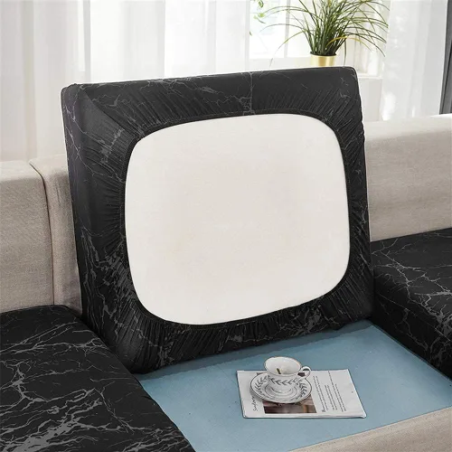 Vista 14 de YURRO Funda de cojín elástica ajustable con banda elástica, funda de cojín de repuesto para asiento de caravana, funda de sofá antigolpes para sofá