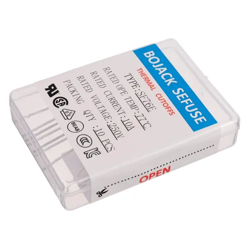 Vista 4 de BOJACK SF76E SEFUSE 10A 250V Fusibles térmicos 170.6 °F cortes térmicos (paquete de 10)