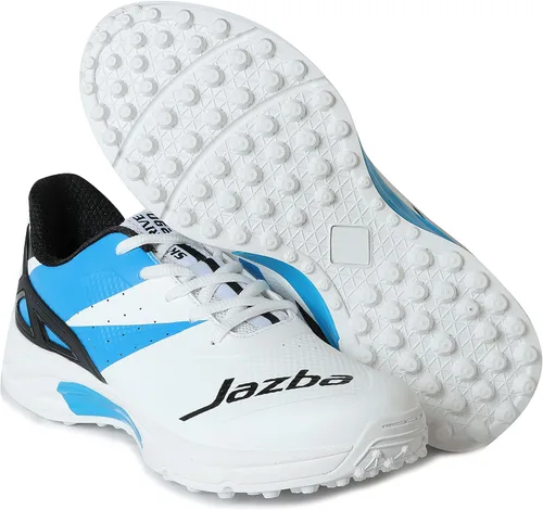 Vista 2 de KD - Zapatos de cricket para hombre, zapatos de hockey con pinchos de goma, multiusos para exteriores, calzado de rendimiento completo para césped