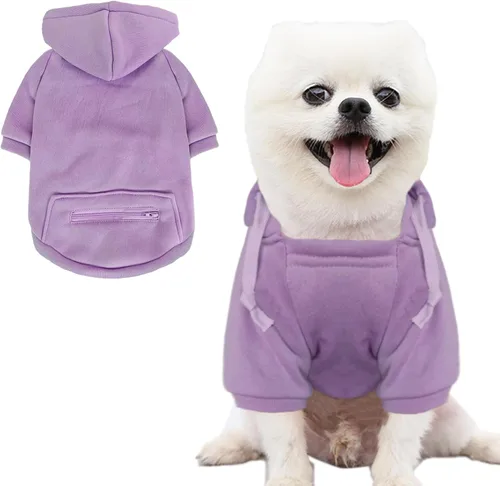 Vista 7 de Jecikelon Abrigo de Clima Frío para Mascotas Perro con Bolsillo Sudadera de Invierno para Perro Ropa Cálida para Cachorros para Perros Pequeños Ropa