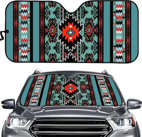 Vista 9 de Clohomin - Parasol para parabrisas de coche, bloquea los rayos UV, protector de visera, parasol para mantener tu vehículo fresco, ajuste universal