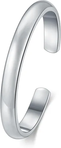 Vista 3 de BoRuo aro para el dedo del pie de plata de ley 925, anillo ajustable hipoalergénico de 2-4 mm