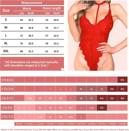 Vista 5 de NEWEVEN Lencería para mujer, con encaje suave en V profundo, de una pieza, con gargantilla extraíble