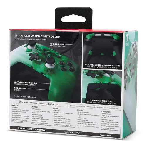 Vista 12 de PowerA Enhanced Wired Controller for Nintendo Switch - Heroic Link