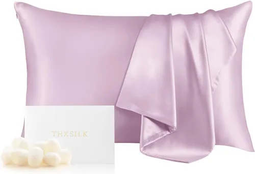 Vista 53 de THXSILK Funda de almohada 100% seda de morera para la salud del cabello y la piel, funda de almohada suave y lisa con cremallera oculta, ambos lados
