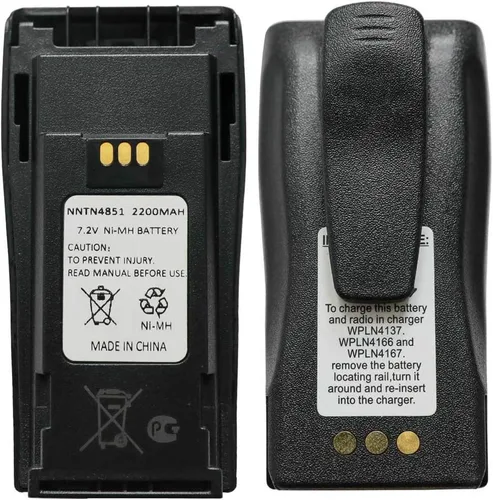 Vista 3 de NNTN4851 NNTN4851A NNTN4496 NNTN4497AR NNTN4970A 7.2V 2200mAh Ni-MH Reemplazo de batería de radio bidireccional para Motorola CP040 CP140 CP150