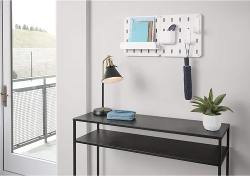Vista 6 de iDesign Cade - Organizador modular de plástico sin BPA para colgar, ganchos de almacenamiento individuales, 4.88 x 2.67 x 1.25 pulgadas, blanco mate