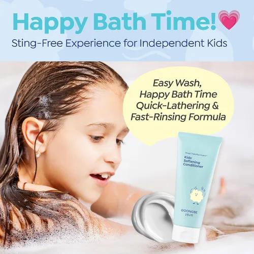 Vista 6 de GOONGBE Acondicionador Suavizante para el Cabello para Niños - Acondicionador Coreano para Cabello Brillante para Niños con Cabello Débil
