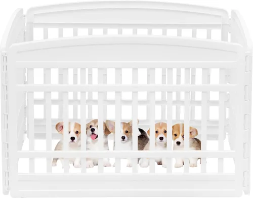 Vista 12 de IRIS USA Corralito para cachorros de 4 paneles de 24 pulgadas, 35 x 35 x 24 pulgadas, corral para perros, corralito para perros en interiores, cerca