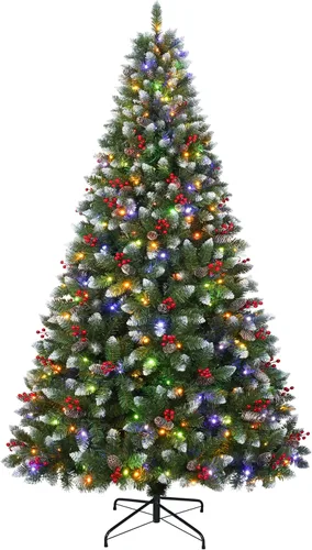 Vista 9 de Artificial Small Christmas Tree, 3FT Artificial Desktop Green Xmas Tree with String Light & 140 Branch Tips for Home Office Holiday Decor
