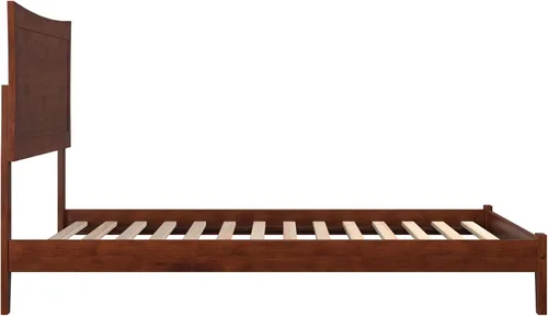 Vista 8 de AFI, Metro - Cama de plataforma de madera de perfil bajo, color nogal