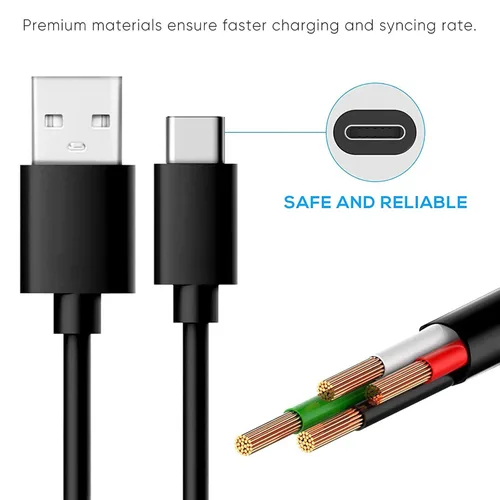 Vista 2 de Cable de carga USB C compatible con Echo Buds 2, Raycon E25 Pro/E55, EarFun Air Pro/EarFun Free Pro, Sabbat E12 Ultra, TOZO T12 NC9 cable de carga