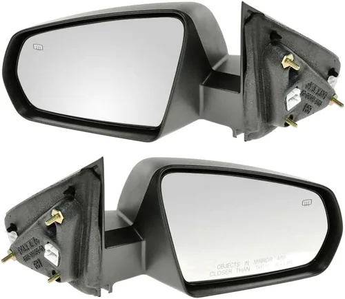 Vista 252 de TRQ Conjunto de 2 piezas de espejo lateral para conductor y pasajero, ajuste eléctrico, sin calefacción, sin memoria, color negro, compatible