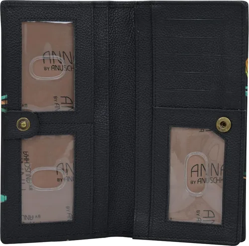 Vista 3 de Anna by Anuschka Women's Hand Painted Leather Two-fold Clutch Wallet