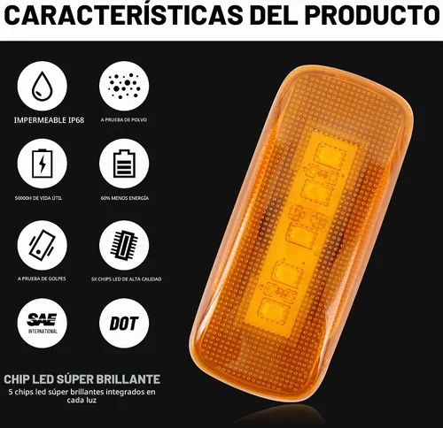 Vista 3 de Luces LED de marcador lateral de guardabarros de cama trasera para camiones Dodge 2010-2017 y Ram 2011-2016 Dually de doble rueda, guardabarros