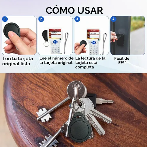 Vista 3 de Ntag215 NFC Fob, llavero NFC 215 regrabable negro programable NFC Tag 504 bytes memoria NFC tarjeta de visita compatible con teléfono móvil