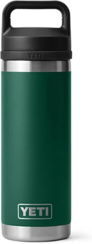 Vista 33 de YETI Rambler Botella de 18 oz, aislada al vacío, de acero inoxidable con tapa Chug, negro