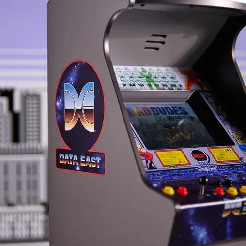Vista 4 de Quarter Arcades Bad Dudes Vs. DragonNinja Mini Arcade – 1/4 Scale Data East Collector’s Cabinet with Original ROM, USB-C Power – Retro Beat-'Em-Up