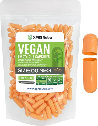 Vista 31 de XPRS Nutra Cápsulas vacías de tamaño 00 – 100 cápsulas veganas vacías – Pastillas vacías vegetarianas – Relleno de cápsulas vegetales DIY