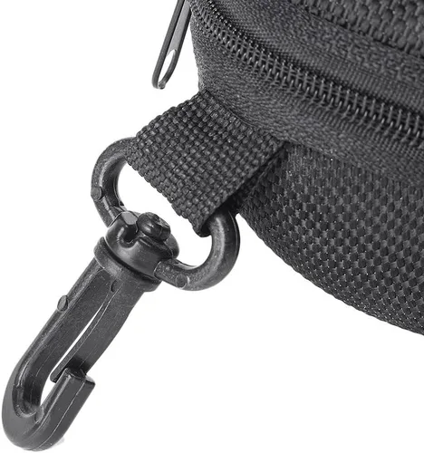 Vista 8 de Estuche negro para lentes de sol, para hombres y mujeres, estuche de almacenamiento para gafas de seguridad con clip, estuche duro para lentes