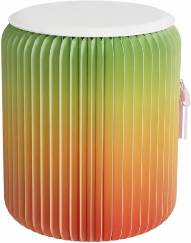 Vista 13 de Taburete plegable - Muebles para el hogar de 12 pulgadas, capacidad de carga de 660 lb. Taburete de papel plegable - Diseño ecológico de papel kraft