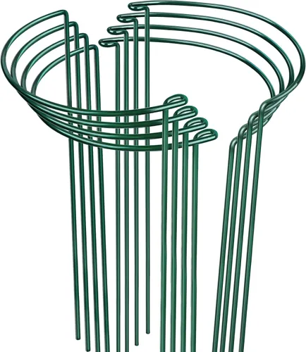 Vista 10 de LEOBRO Estacas de soporte para plantas, 4 estacas para plantas, soporte para plantas, jaulas y soportes de peonía, estacas de jardín, estacas